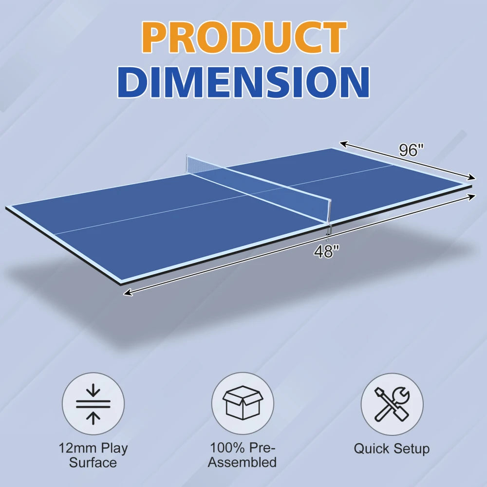 Foldable Portable Ping Pong Conversion Top For Indoor Games