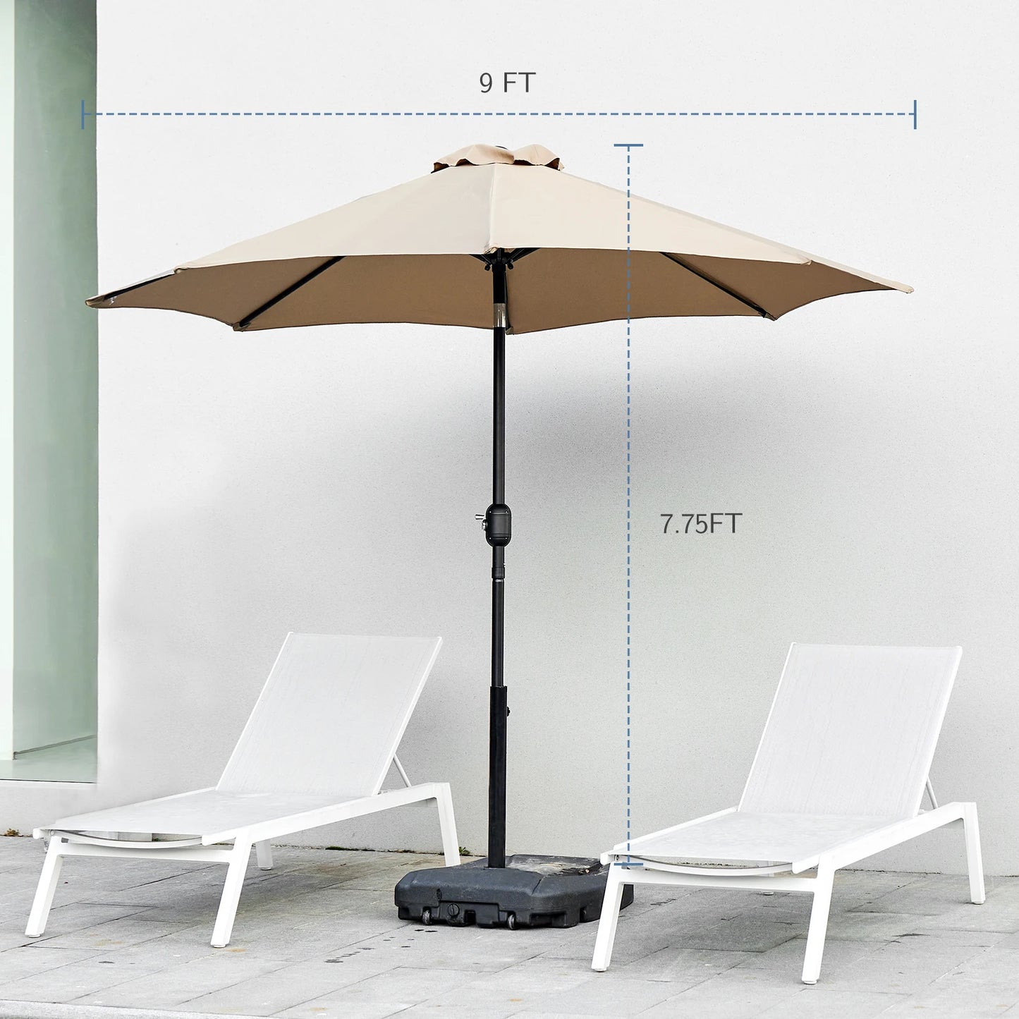 Outdoor Patio Umbrella UV Protection  All Weather