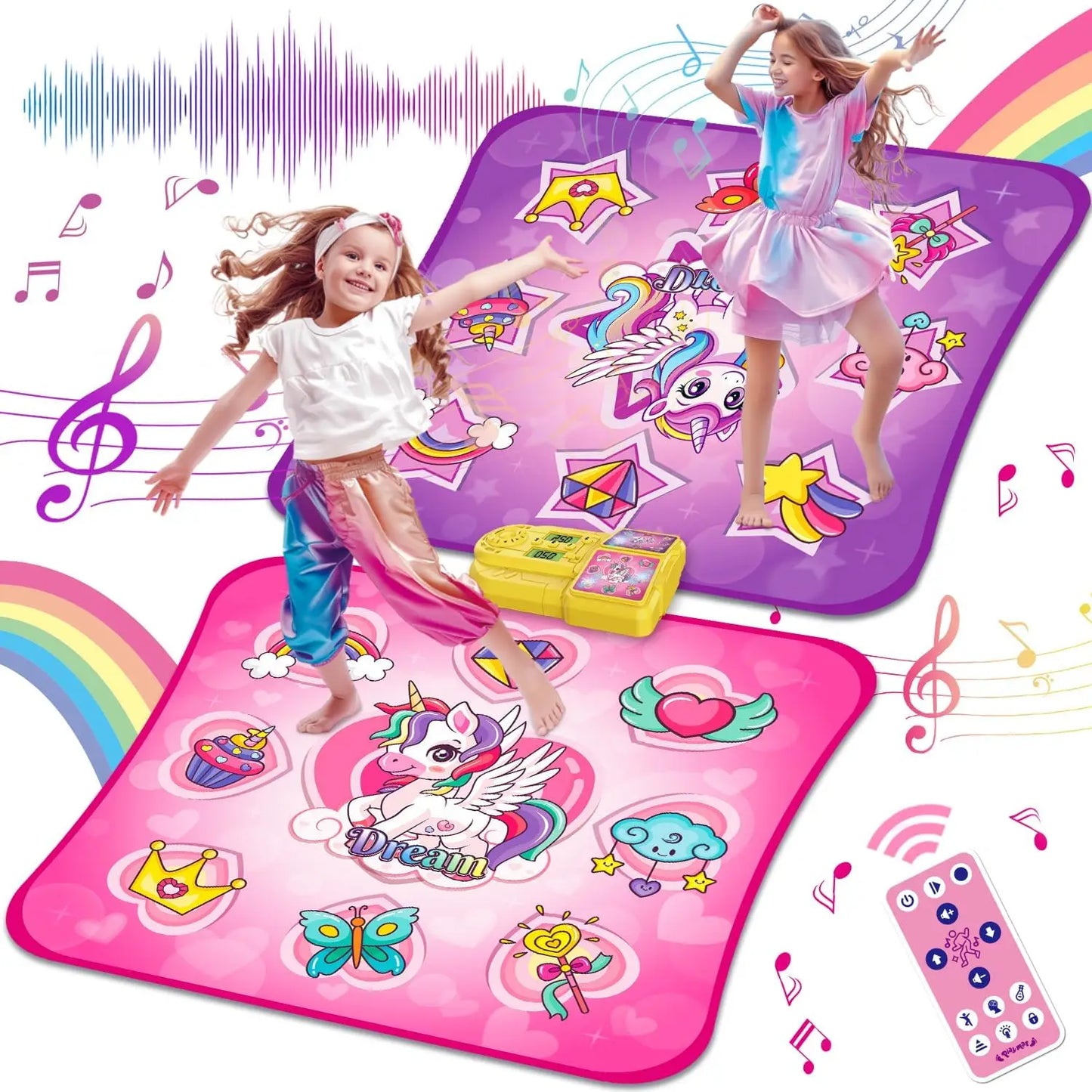 VATOS Unicorn Dance Mat x2 Toys for Girls 9-Level Game