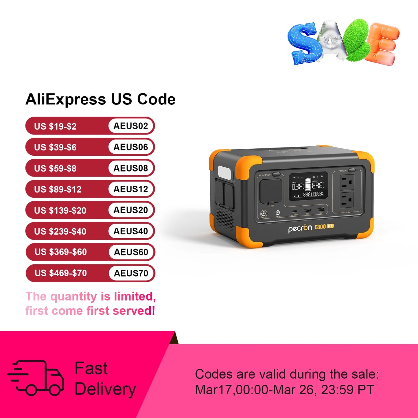 Portable Power Station 600W Battery Solar Generator Power Fast Charging Home RV Camping