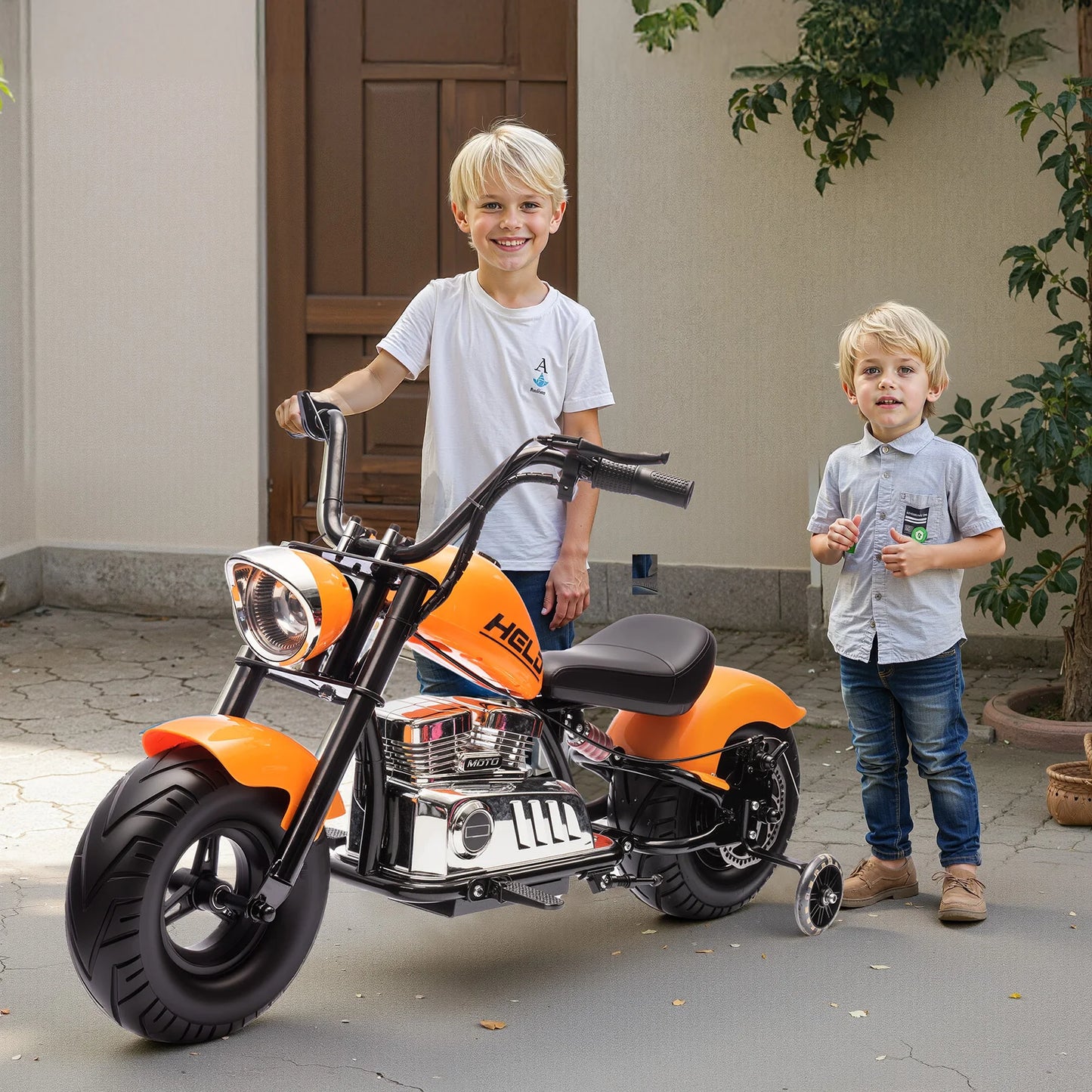 24V Kids Electric Dirt Bike Two Wheeler With Handbrake