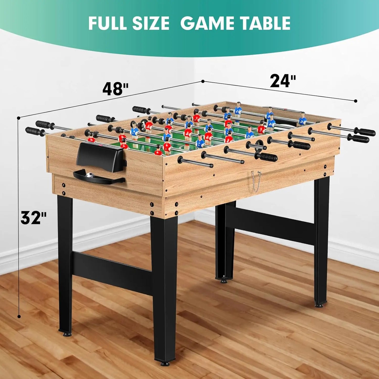 12 In 1 Game Table 48 Inch Combo Ping Pong Foosball
