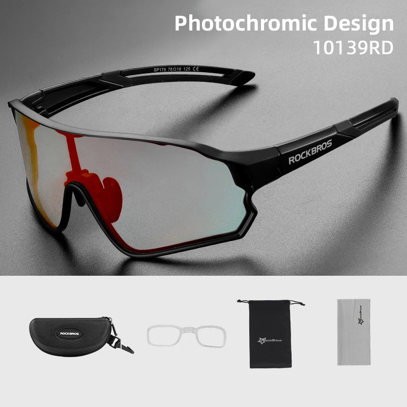 Photochromic Cycling Glasses UV400 Lightweight Flexible
