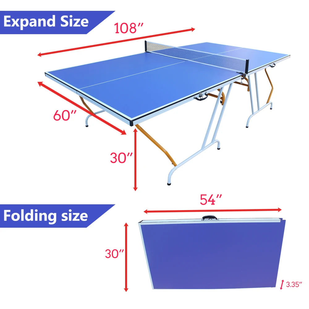 Portable Foldable Table Tennis Set With Two Paddles