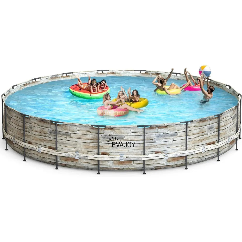 14ft X 7ft X 48in Metal Frame Pool With Pump Ladder