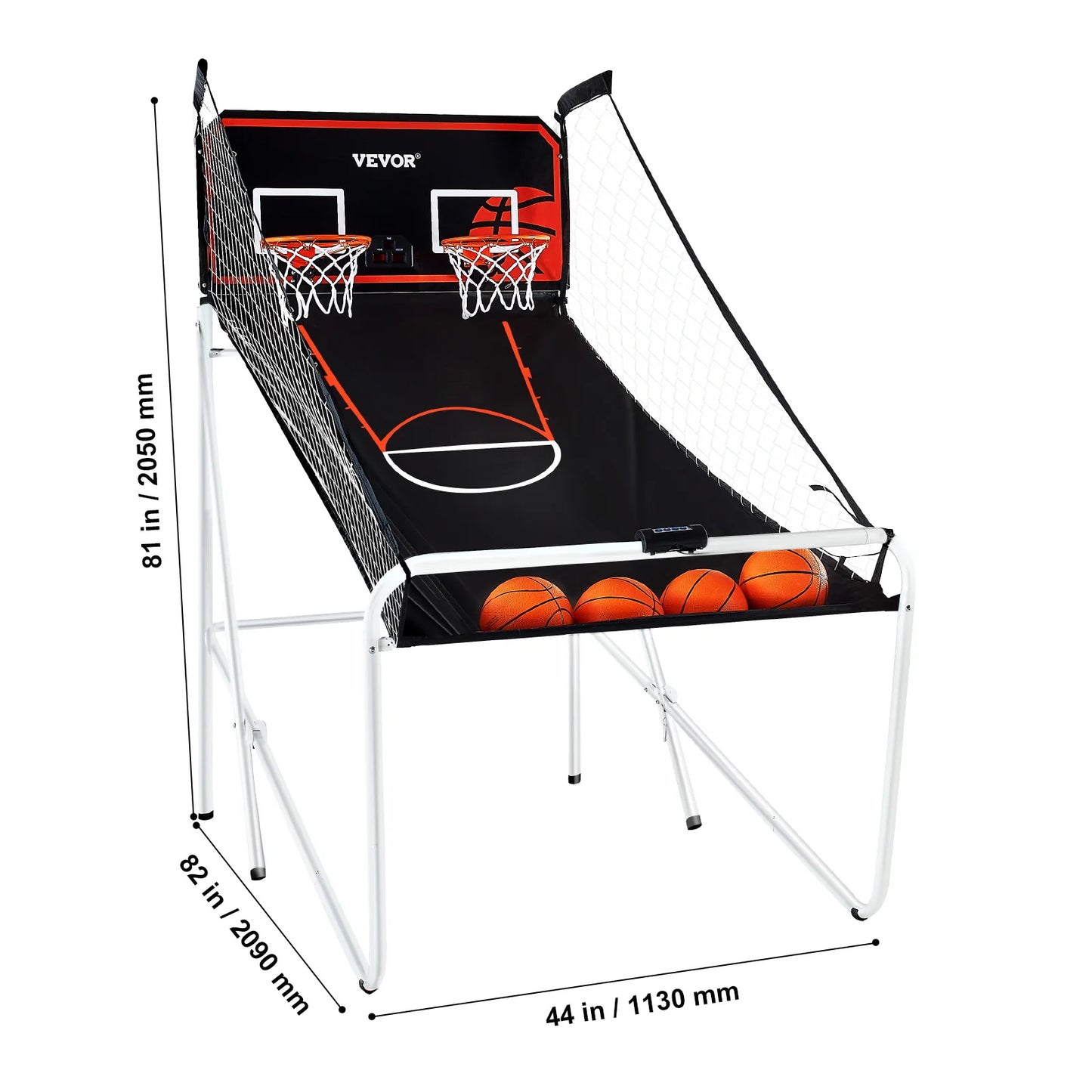 VEVOR Foldable Basketball Arcade Game 2 Player Indoor Fun