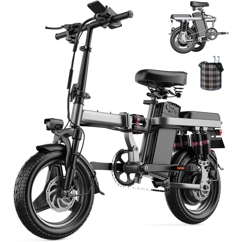 *Electric Bike for Adults, 48V 15AH Removable Battery, 25MPH 35Miles Commuting 500W Brushless Motor