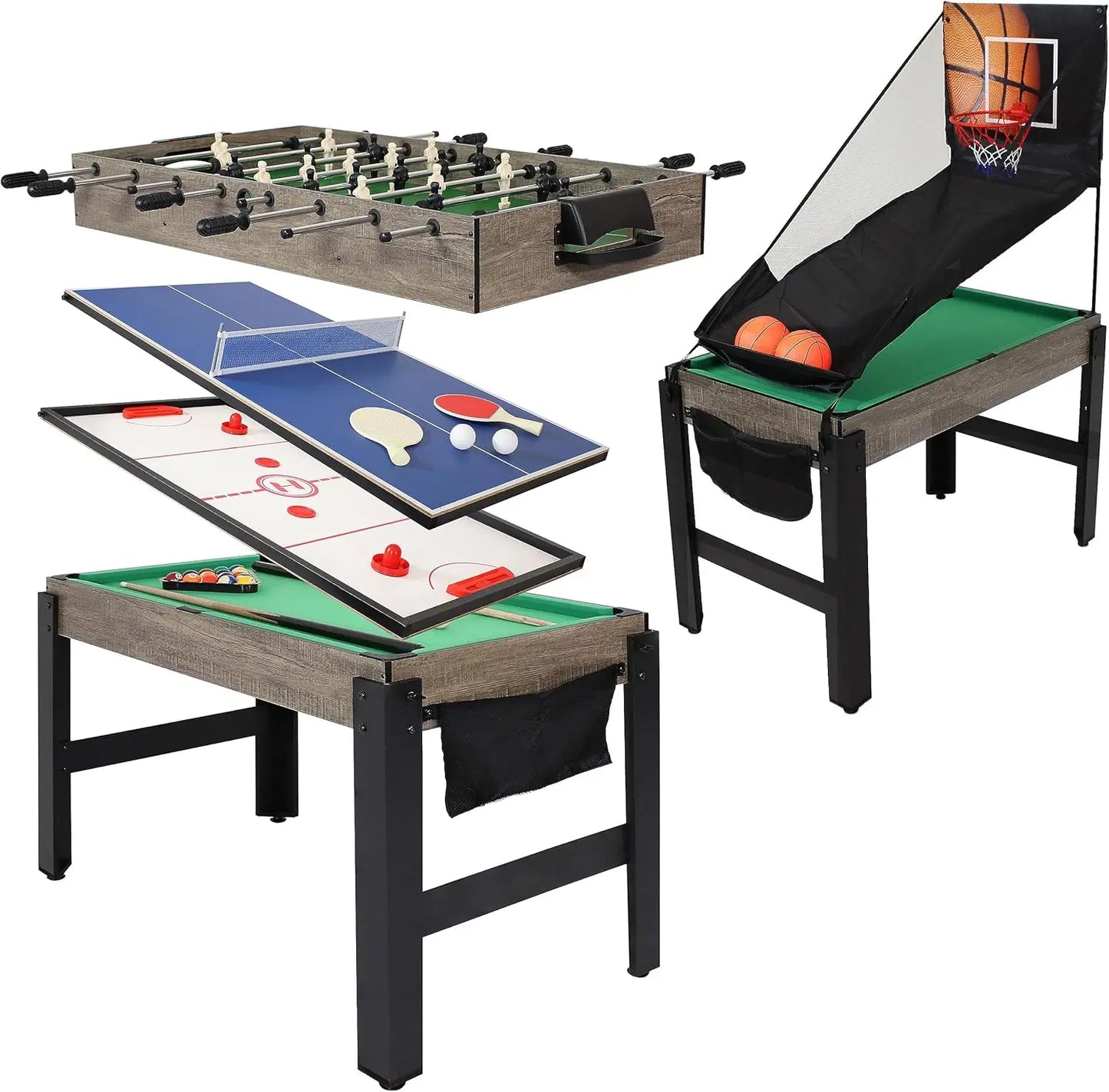 Hign-concerned 5-In-1 Kids Multi Game Table With Billiards