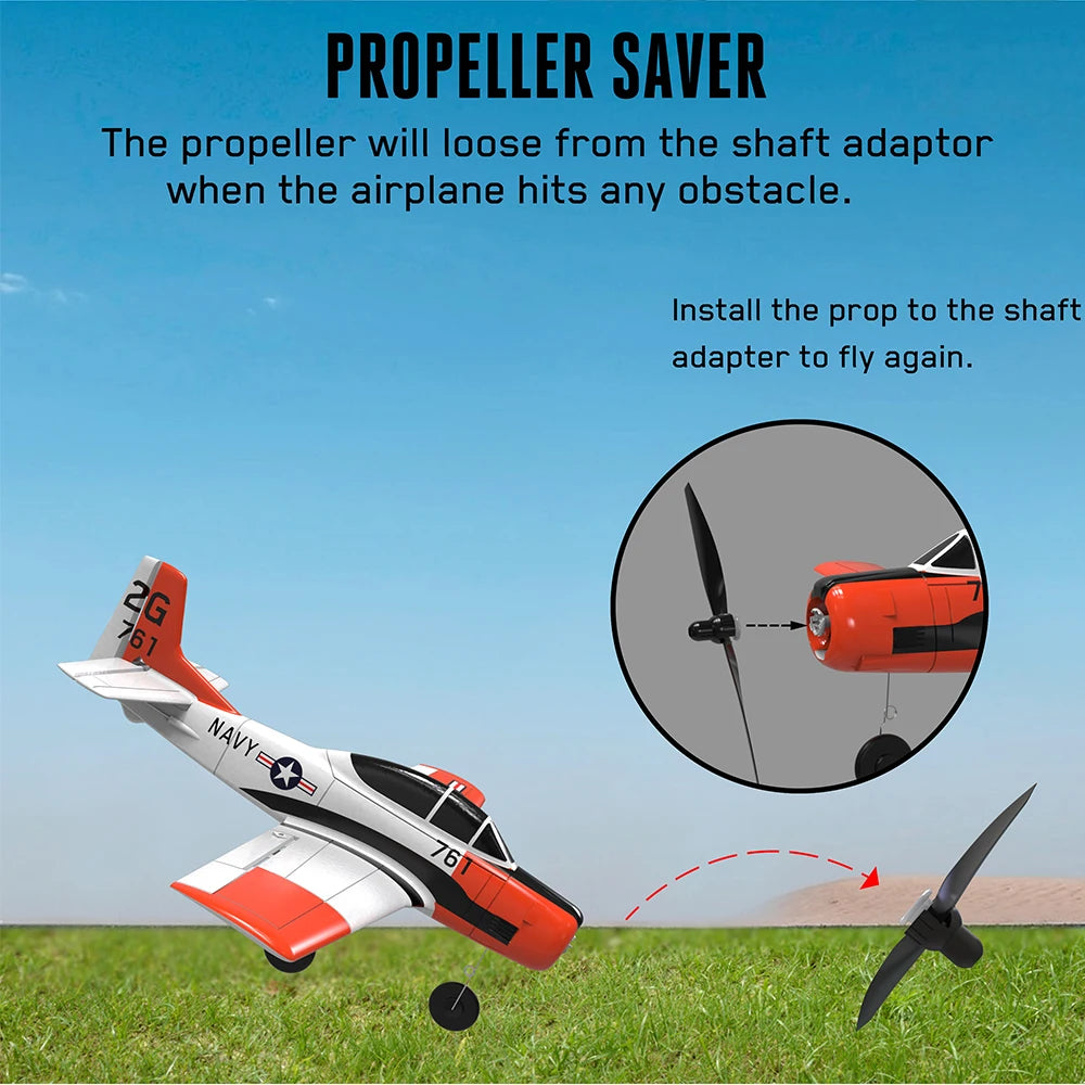 Mini T-28 Trojan 761-9 EPP 400mm Wingspan 2.4G 6-Axis Gyro RC Airplane Trainer Fixed Wing