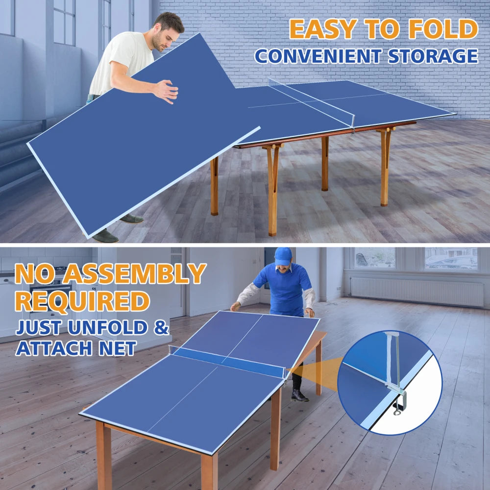 Foldable Portable Ping Pong Conversion Top For Indoor Games