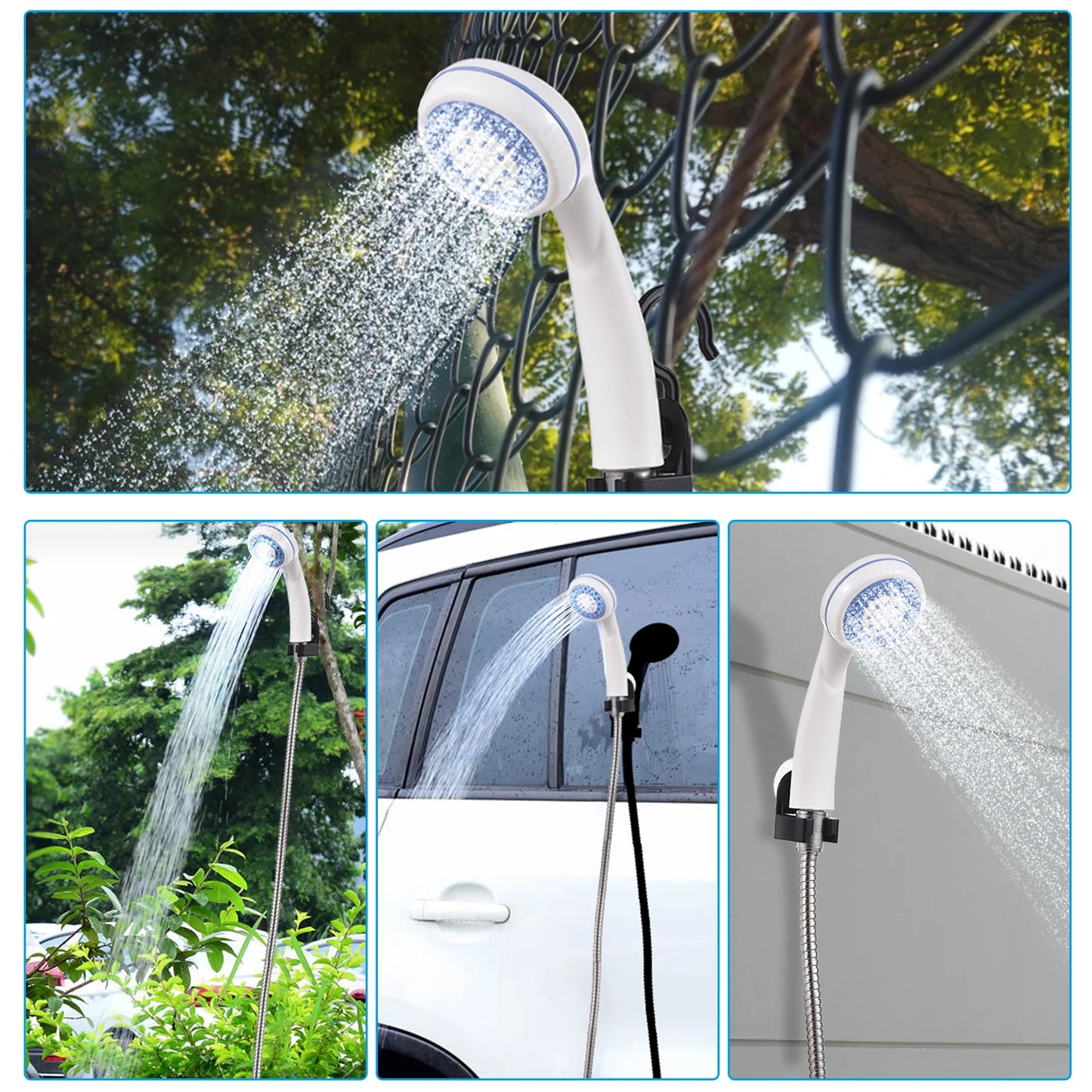 Electric Shower Pump Portable Camping Shower Outdoor USB Rechargeable Camping Equipment