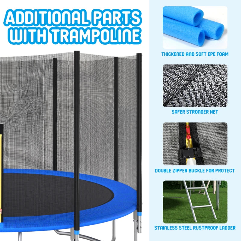 120cm Kids Trampoline Safety Net With Basketball Hoop