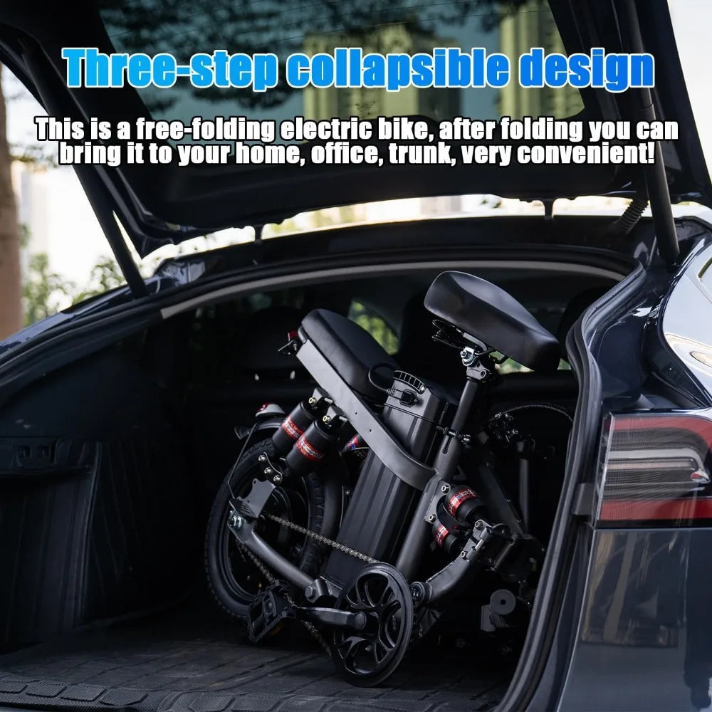 *Electric Bike for Adults, 48V 15AH Removable Battery, 25MPH 35Miles Commuting 500W Brushless Motor