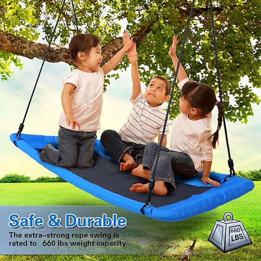 700lb Giant 60" Platform Tree Swing for Kids Rectangular Platform