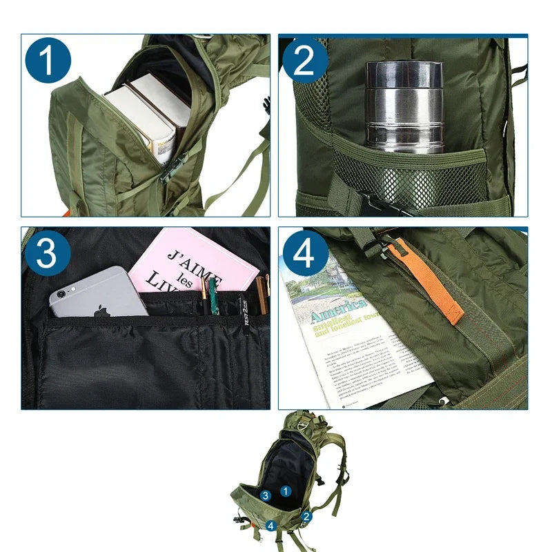 Travel Hiking Backpack Waterproof Daypack Lightweight