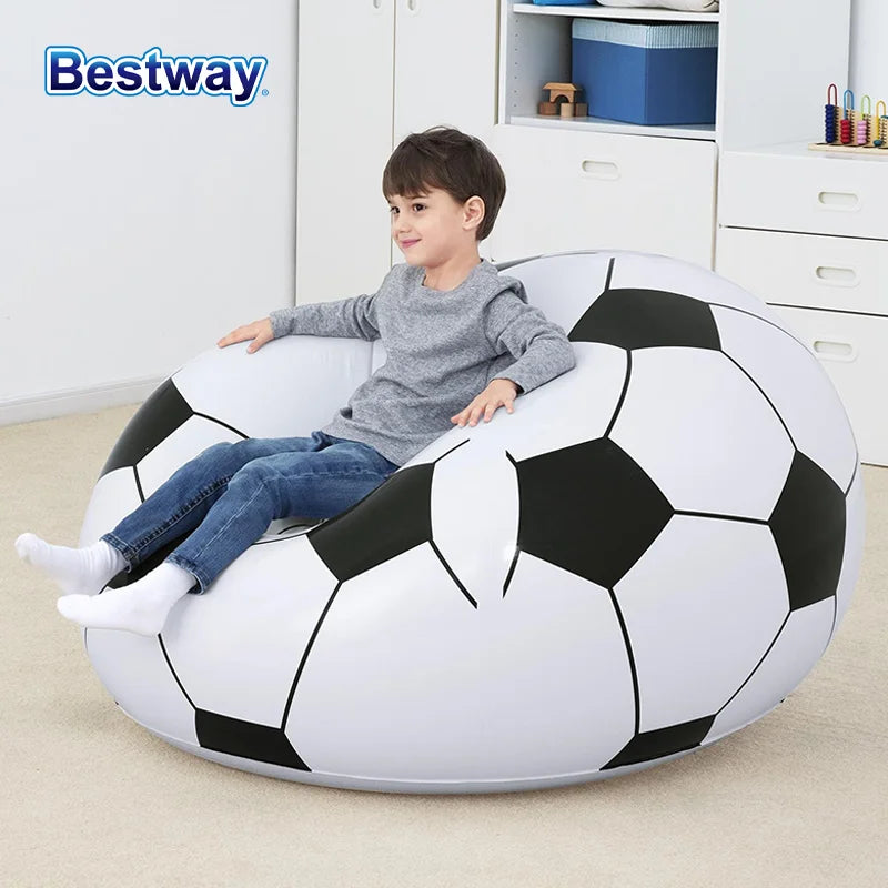 Inflatable Soccer Chair Sofa For Pool Backyard Game Day