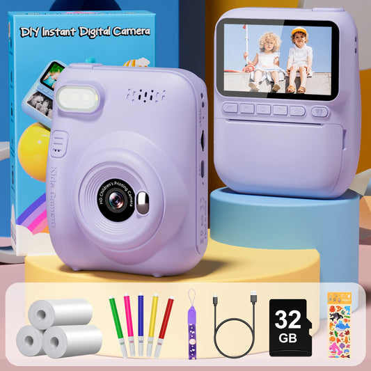 Kids Instant Print Camera 3.0 Mini Digital Camera 1080P