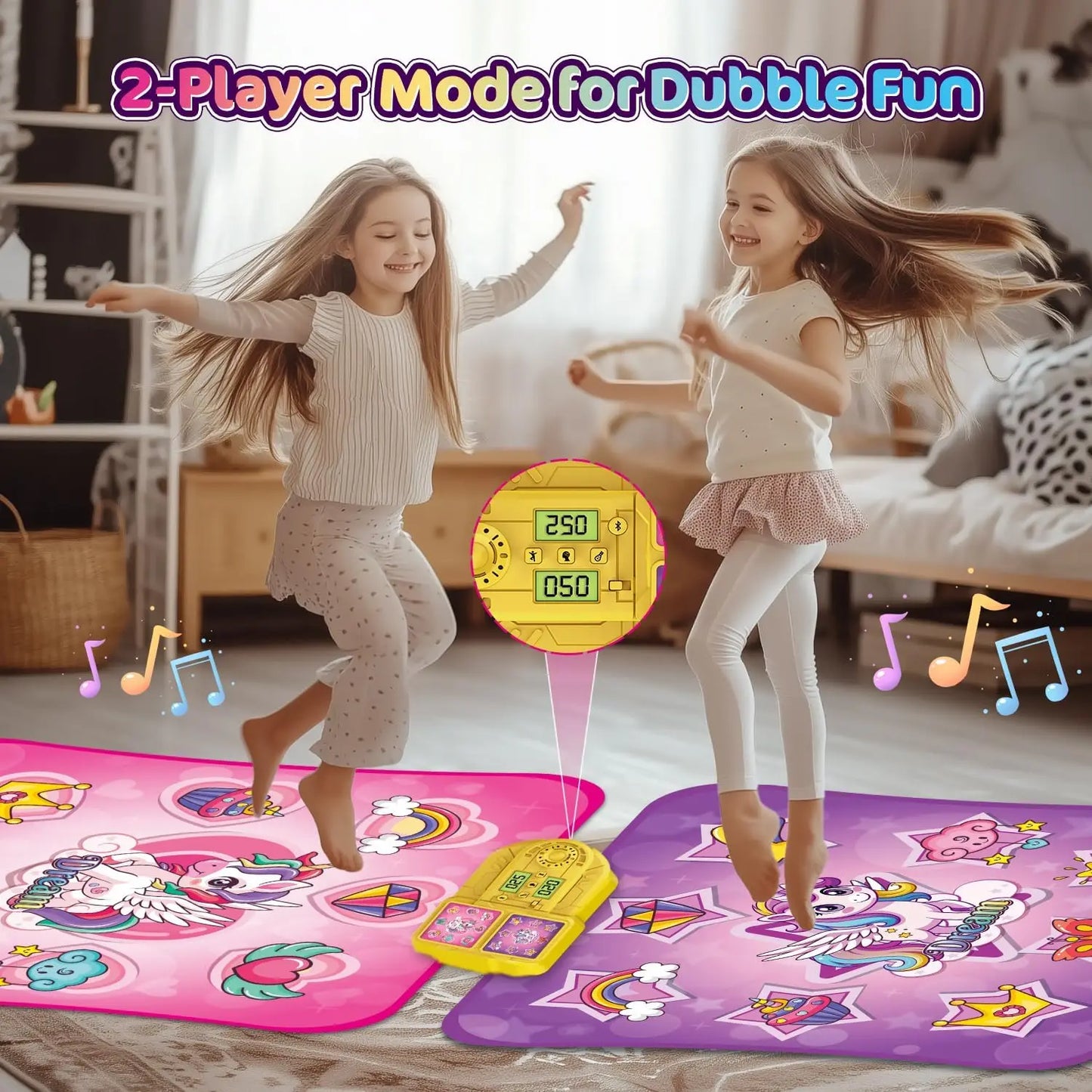VATOS Unicorn Dance Mat x2 Toys for Girls 9-Level Game