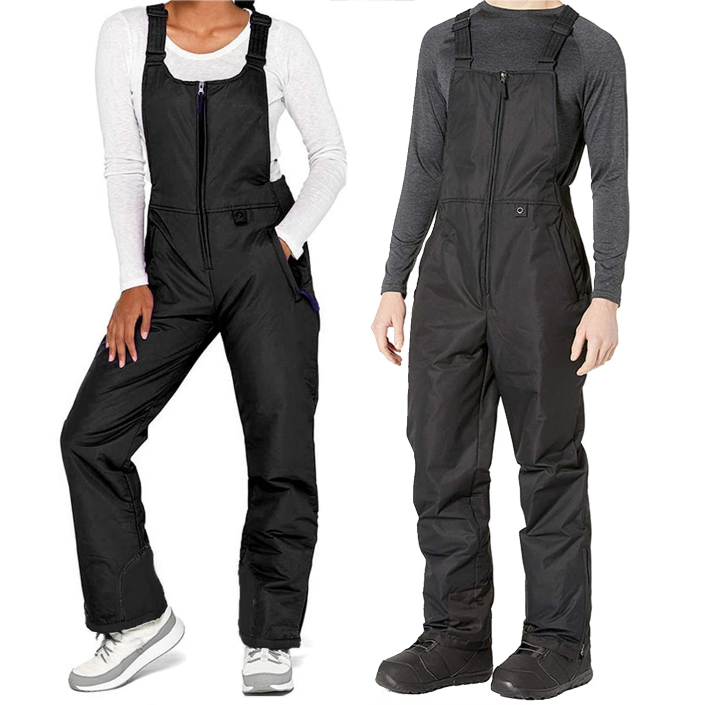 Insulated Ski Pants Overalls Ripstop Warm Comfortable Snow Bibs
