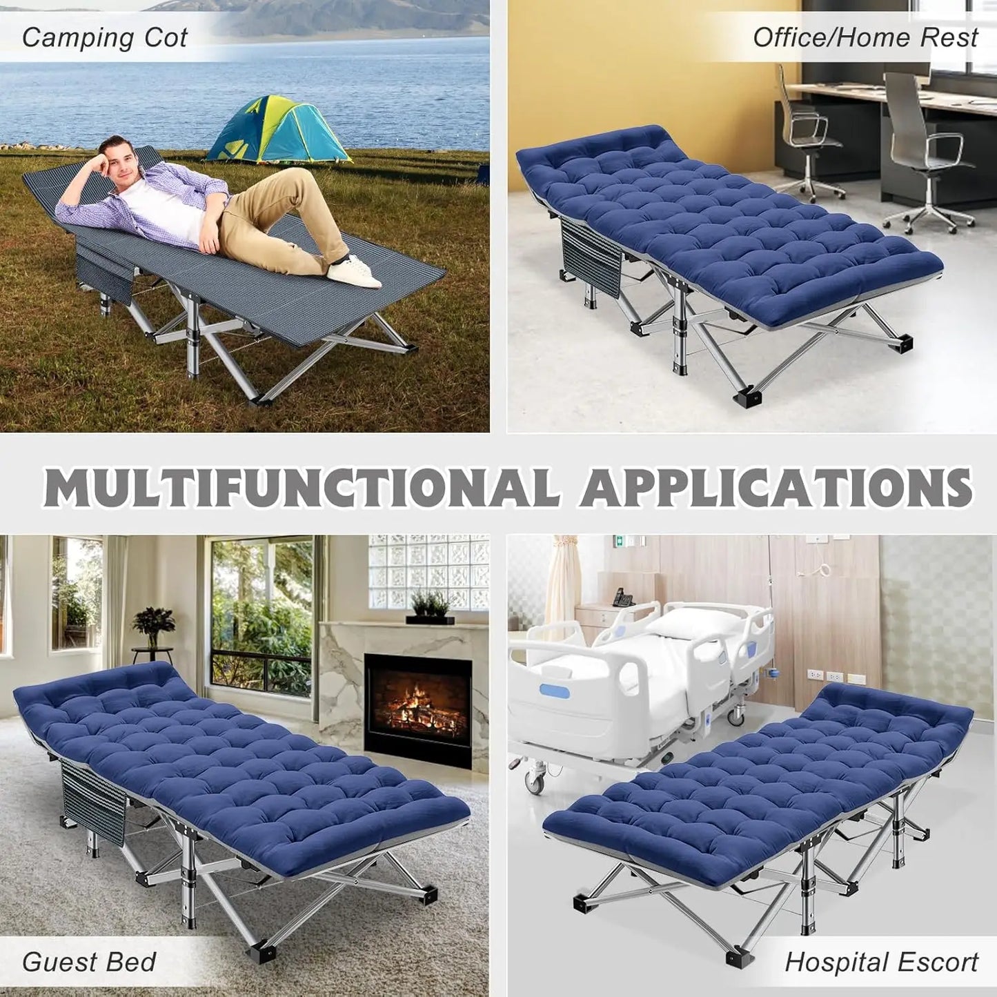 Universal Sports and Outdoors Folding Camping Cot with Mat