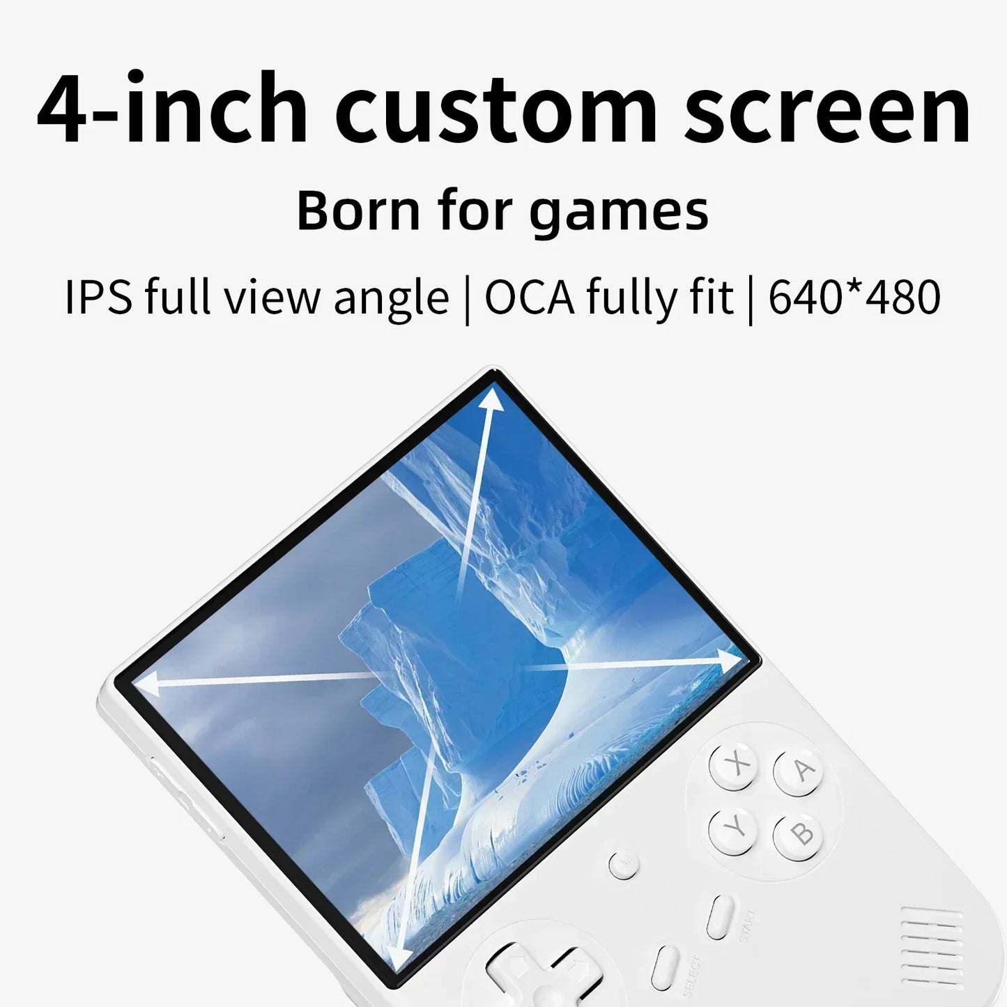 Handheld Game Console 4 Inch IPS Screen RGB Joystick Player