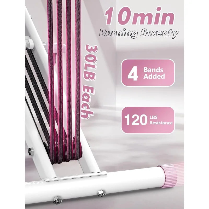 YTYIN Pink Squat Machine Core Exercise Equipment