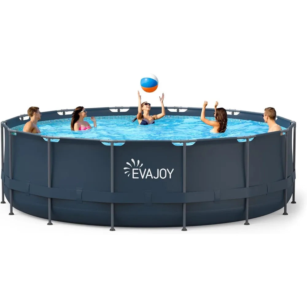 14ft X 7ft X 48in Metal Frame Pool With Pump Ladder