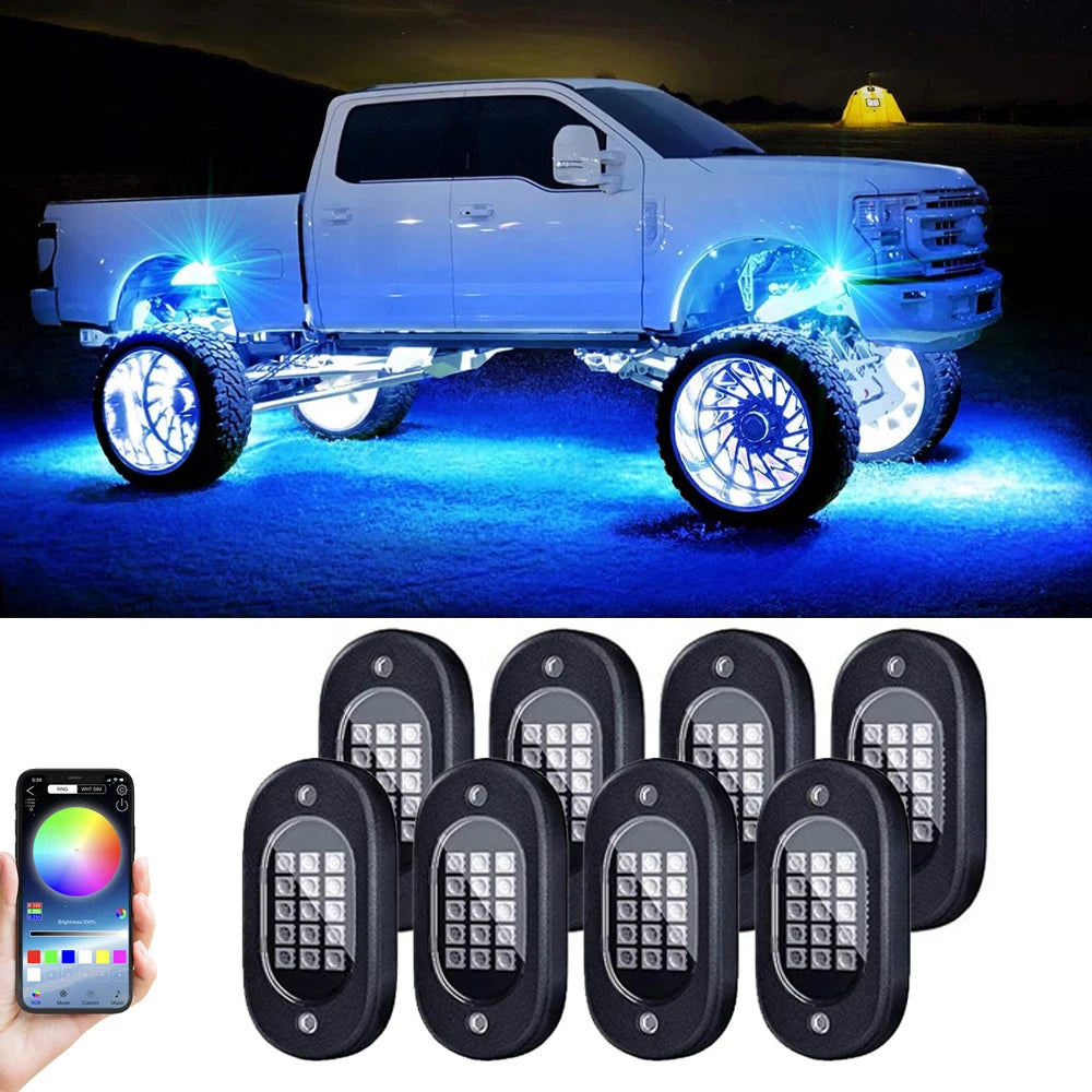 Car Underbody Lights Rock Lights Waterproof Underglow 12V