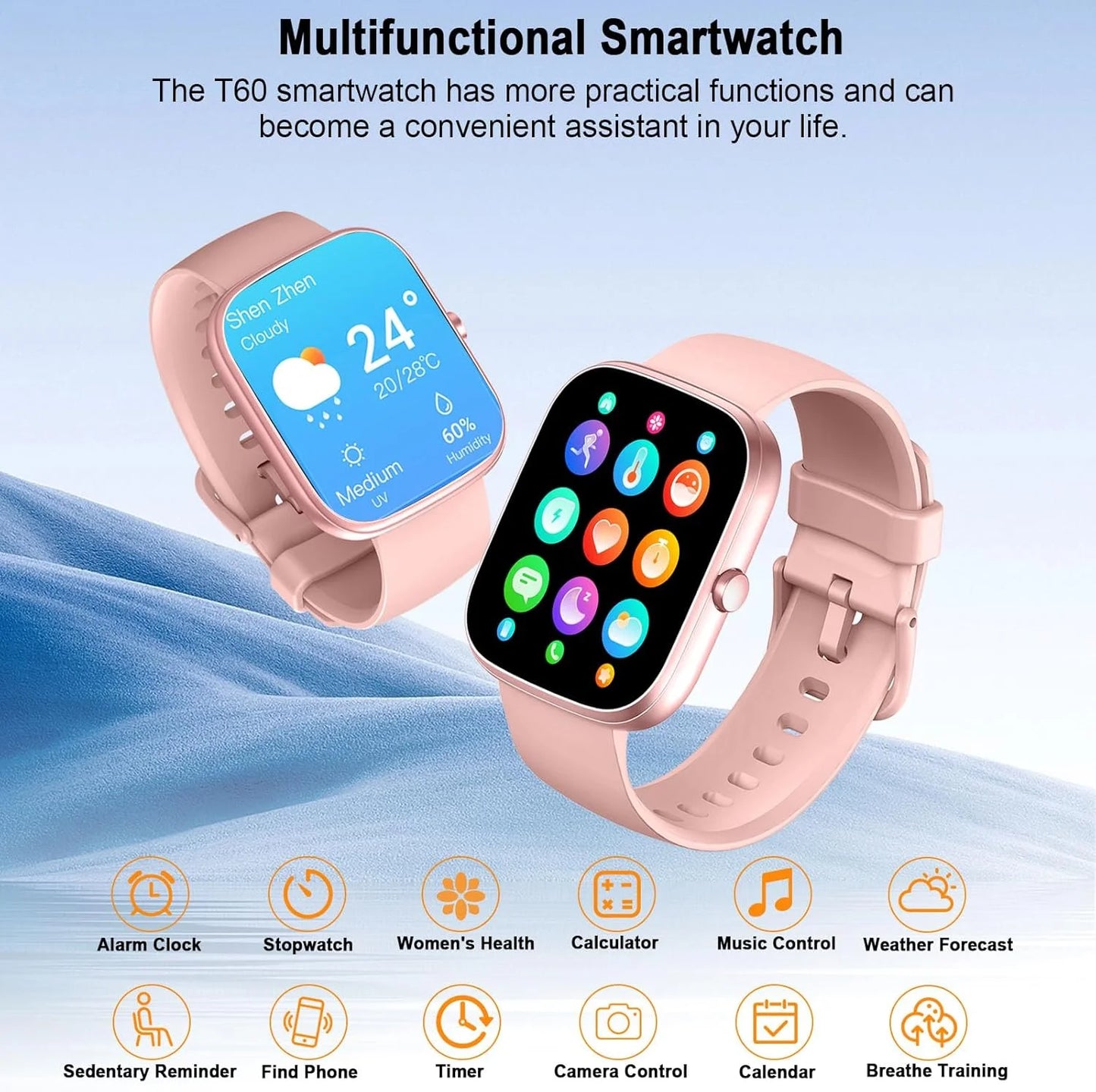 Smart Watch, 1.91 Inch Smartwatch with Call Feature, IP68 Waterproof Fitness Tracker