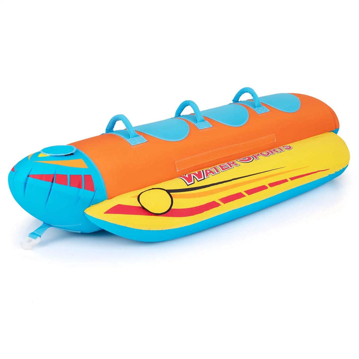 Three Person Inflatable Banana Boat With EVA Padded Seats