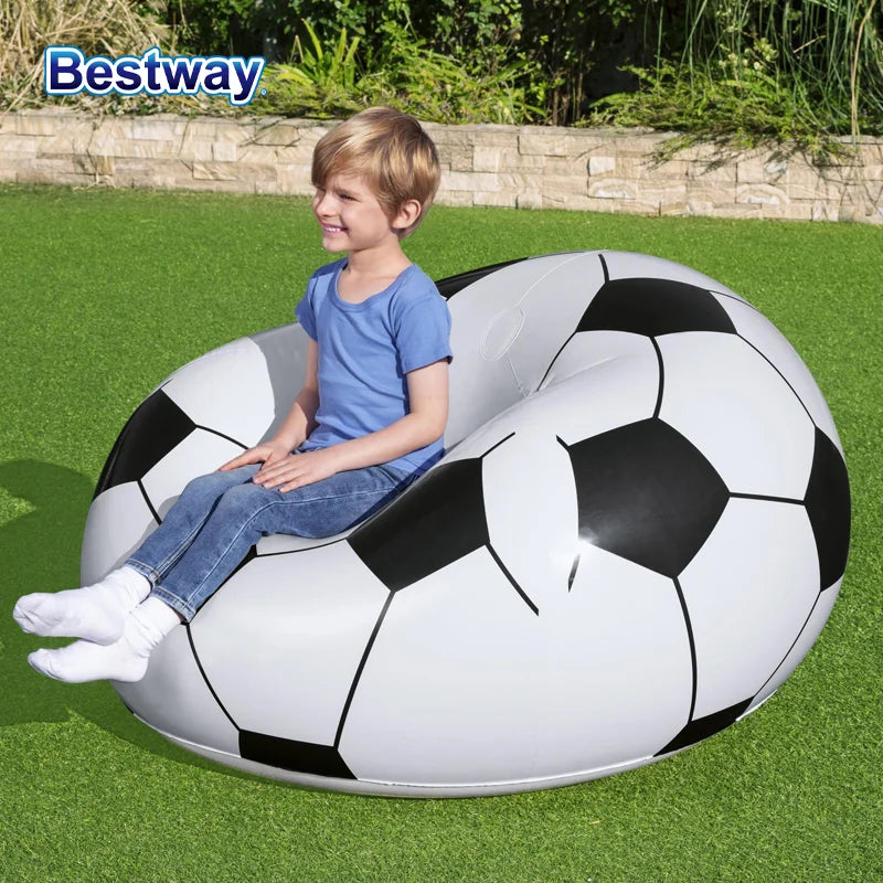 Inflatable Soccer Chair Sofa For Pool Backyard Game Day