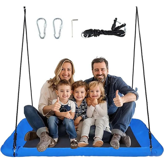 700lb Giant 60" Platform Tree Swing for Kids Rectangular Platform