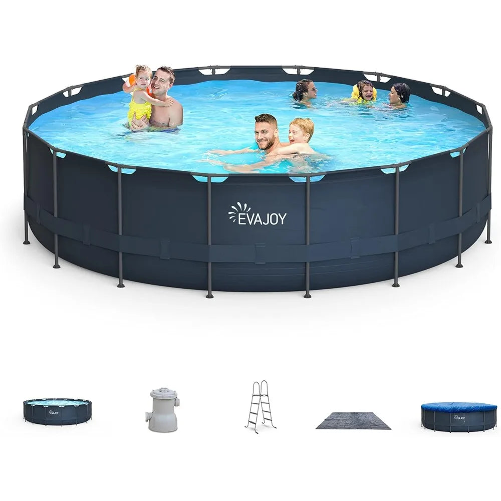 14ft X 7ft X 48in Metal Frame Pool With Pump Ladder