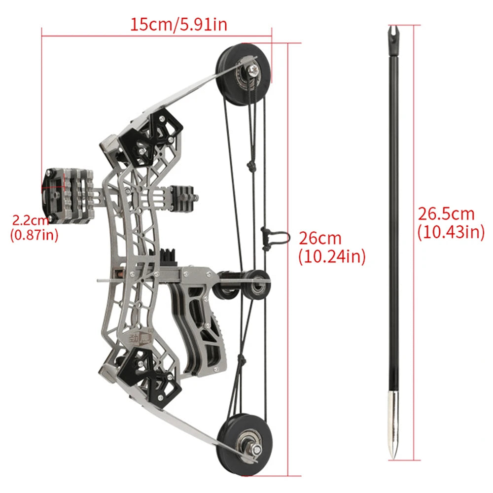 Mini Bow and Arrow Small Compound Bow Target Shooting Beginner's Entry Bow and Arrow