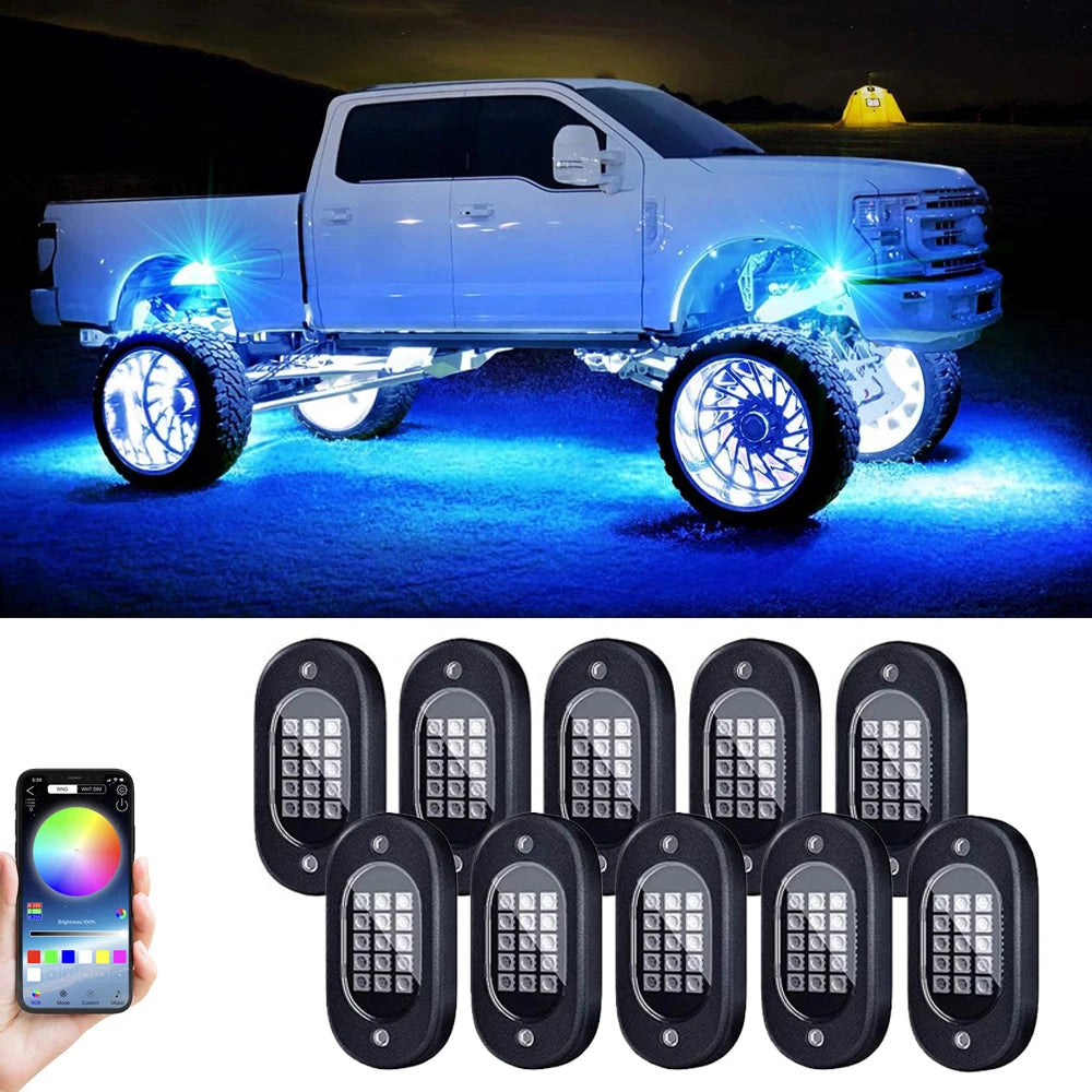 Car Underbody Lights Rock Lights Waterproof Underglow 12V