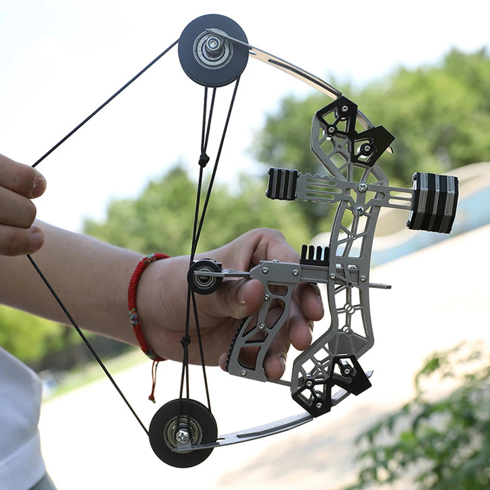 Mini Bow and Arrow Small Compound Bow Target Shooting Beginner's Entry Bow and Arrow