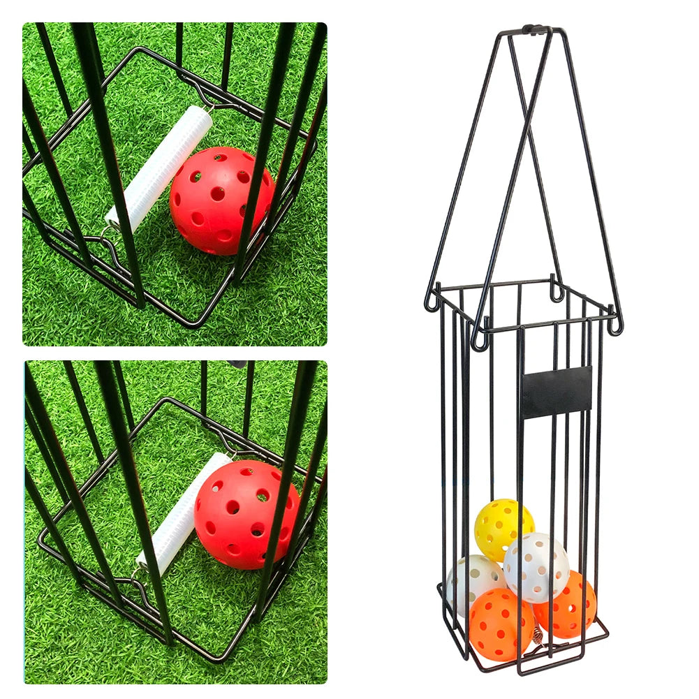 JOCESTYLE Tennis Ball Hopper With Handle 25 Ball Capacity