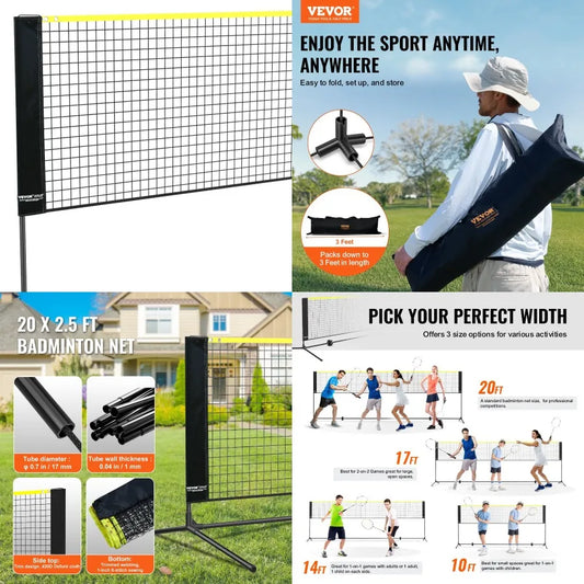 Foldable Portable Badminton Net Set For Volleyball Tennis