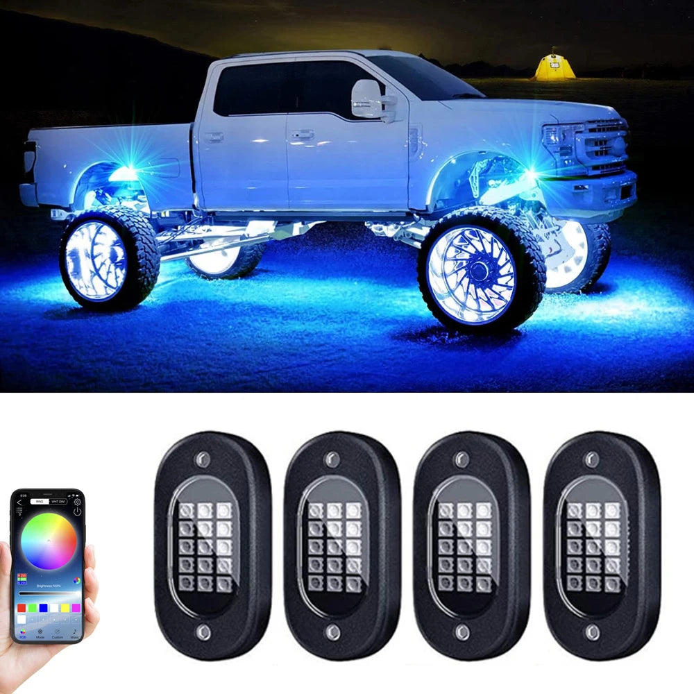 Car Underbody Lights Rock Lights Waterproof Underglow 12V