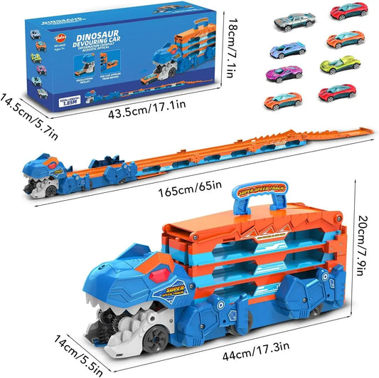 Dinosaur Transport Truck 2 In 1 Ejection Folding Track