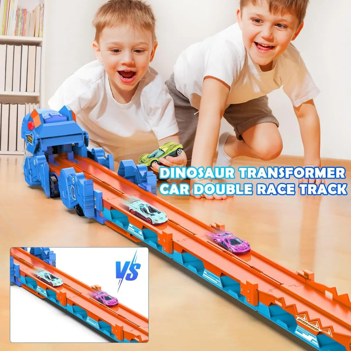 Dinosaur Transport Truck 2 In 1 Ejection Folding Track