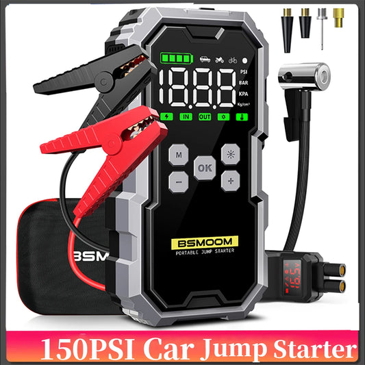 BSMOOM Car Jump Starter With Air Compressor And LCD
