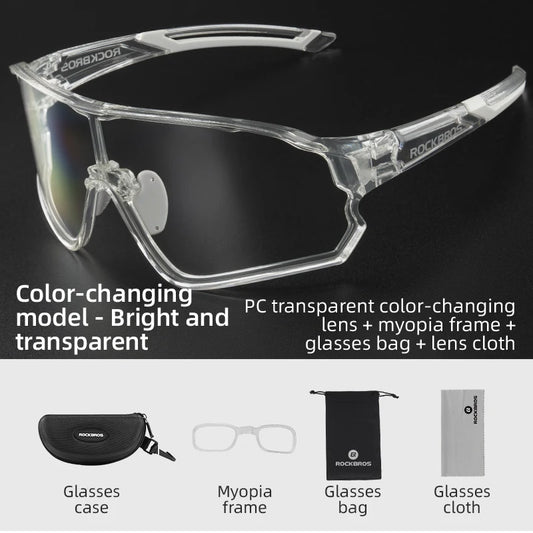 Photochromic Cycling Glasses UV400 Lightweight Flexible