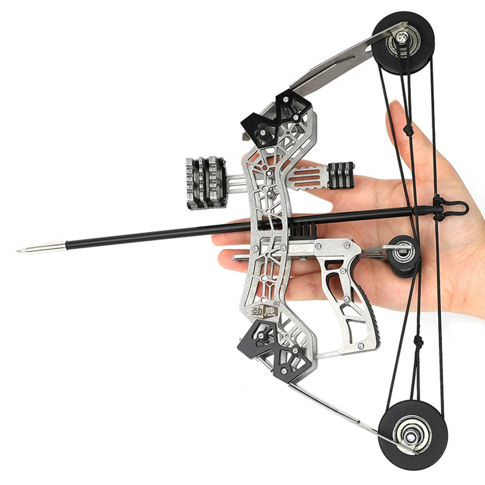 Mini Bow and Arrow Small Compound Bow Target Shooting Beginner's Entry Bow and Arrow