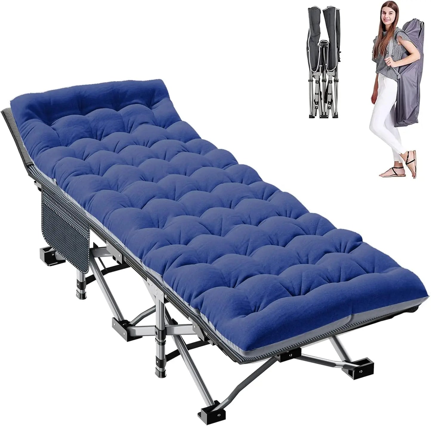 Universal Sports and Outdoors Folding Camping Cot with Mat