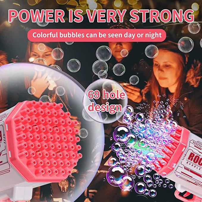 Bubble Gun Machine Gun Automatic Blower for Kids Fun