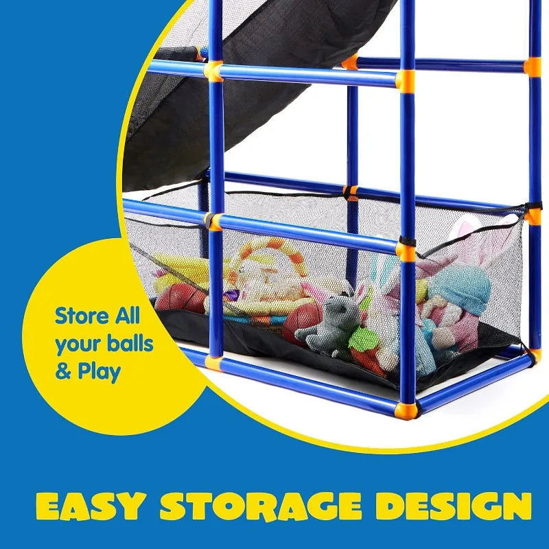 *Arcade Basketball Game Set with 4 Balls and Hoop for Kids 3 to 12 Years Old  - Easy Set Up