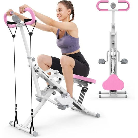 YTYIN Pink Squat Machine Core Exercise Equipment