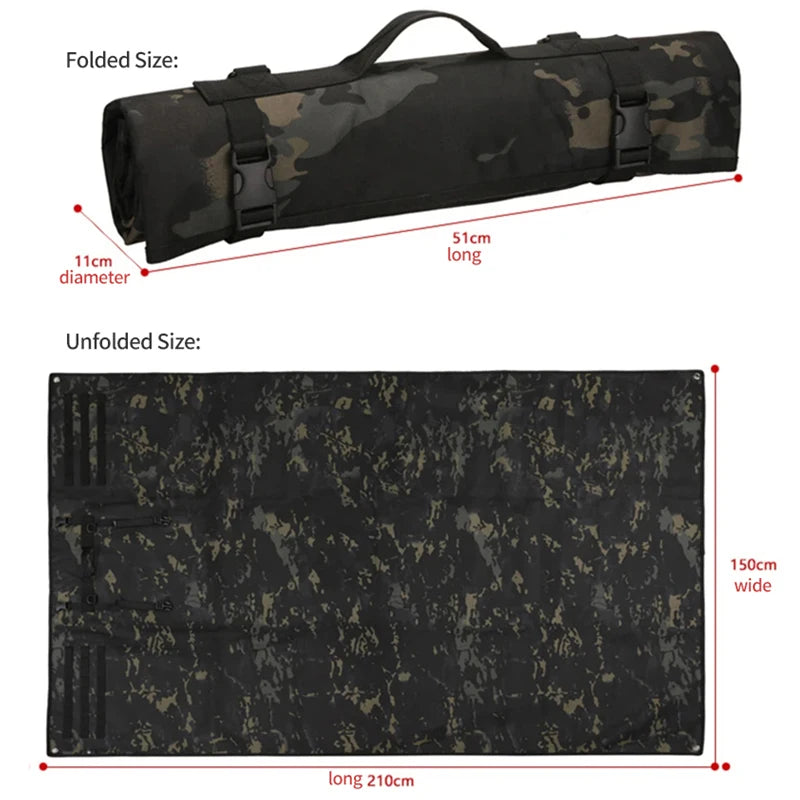 Outdoor Non-slip Shooting Training Mat Double-sided Waterproof Portable  Camping Pad