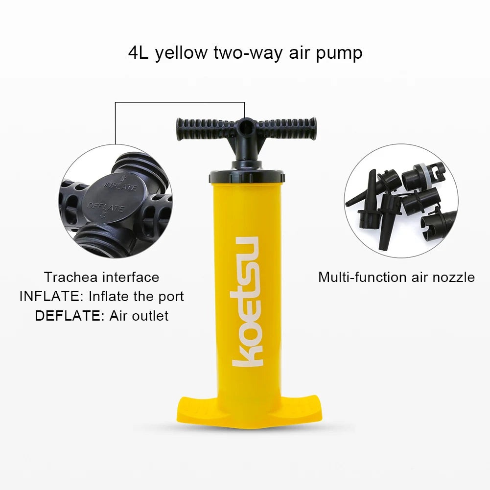 4L Kayak Air Pump Anti Slip Double Action Handheld Inflator